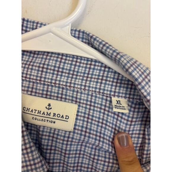 Chatham Road Men's Blue Checkered Shirt Size XL - Picture 3 of 5